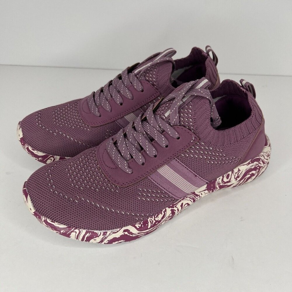 Crane Fitness Shoes Womens Size 8 Purple Memory Foam Lace-Up Sneakers
